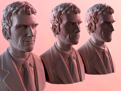 Luis Alberto Spinetta 3D Printable Bust Collection 3D Print Model