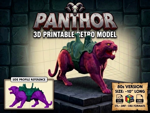Panthor Toy 80s version Printable 3D print model 3D Print Model