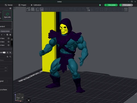 Skeletor 80s Articulated Color Printable Figure 3D Print Model