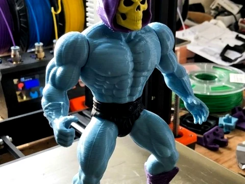 Skeletor 80s Articulated Color Printable Figure 3D Print Model