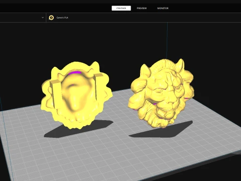 Lion belt buckle Printable 3D Print Model