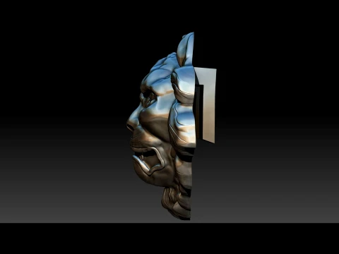 Lion belt buckle Printable 3D Print Model