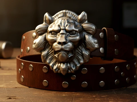 Lion belt buckle Printable 3D Print Model