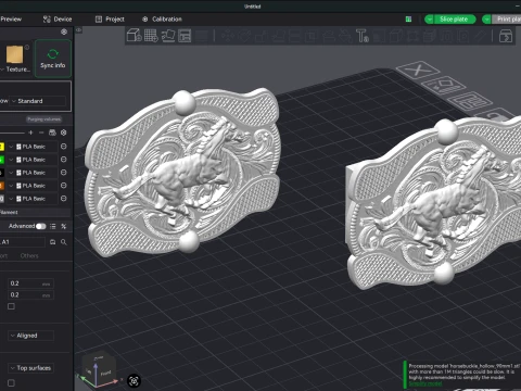 Horse belt buckle Printable 3D Print Model