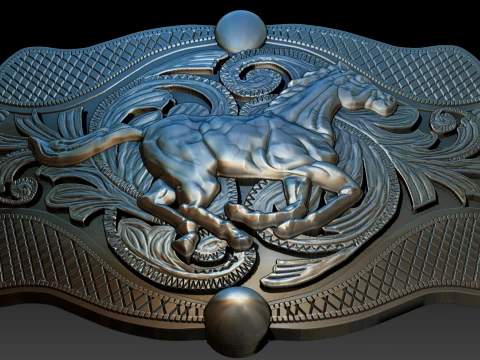 Horse belt buckle Printable 3D Print Model