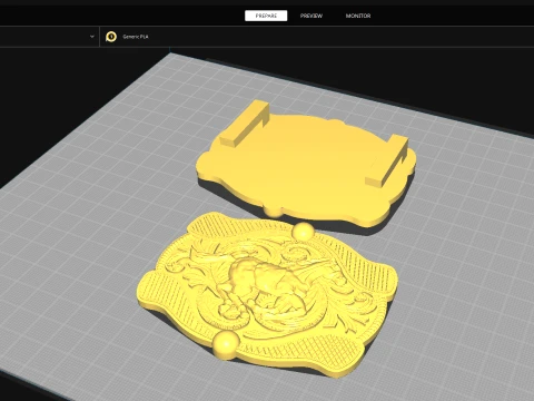 Horse belt buckle Printable 3D Print Model