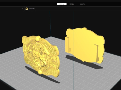 Horse belt buckle Printable 3D Print Model