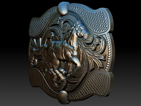 Horse belt buckle Printable 3D Print Model