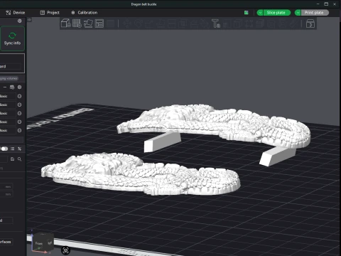 Dragon belt buckle Printable 3D Print Model