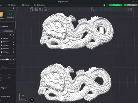 Dragon belt buckle Printable 3D Print Model
