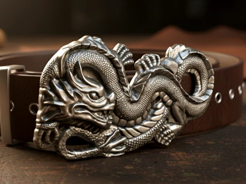 Dragon belt buckle Printable 3D Print Model