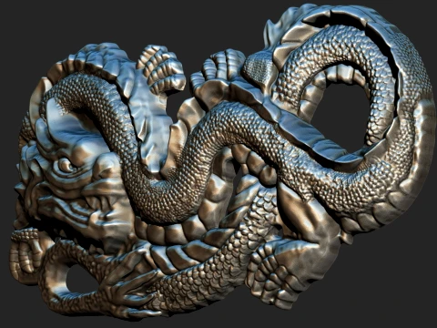 Dragon belt buckle Printable 3D Print Model