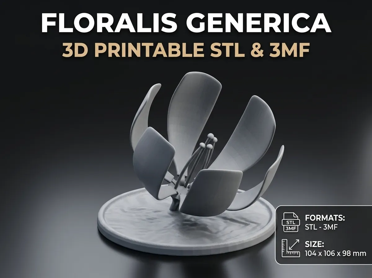 Floralis Generica Printable 3D Print Model .c4d .max .obj .3ds .fbx .stl .blend 