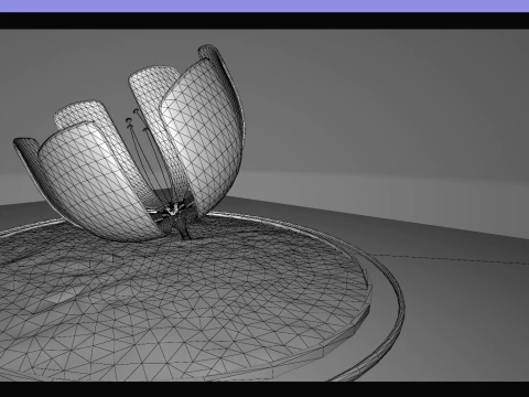 Floralis Generica em tempo real RENDER&Aacute;VEL Modelo 3D