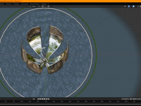 Floralis Generica em tempo real RENDER&Aacute;VEL Modelo 3D