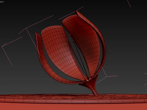 Floralis Generica em tempo real RENDER&Aacute;VEL Modelo 3D