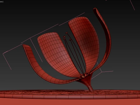 Floralis Generica em tempo real RENDER&Aacute;VEL Modelo 3D