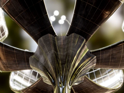 Floralis Generica em tempo real RENDER&Aacute;VEL Modelo 3D