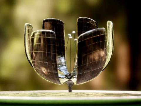 Floralis Generica em tempo real RENDER&Aacute;VEL Modelo 3D