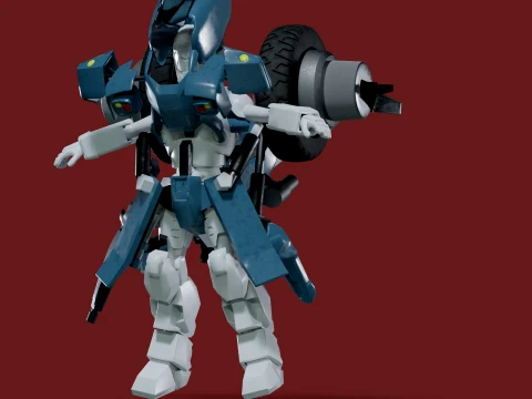 Robotech Veritech Cyclone VR-052 Battler Real-Time 3D Model