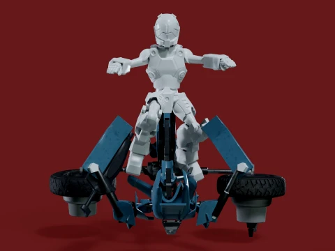 Robotech Veritech Cyclone VR-052 Battler Real-Time 3D Model