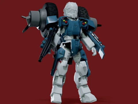 Robotech Veritech Cyclone VR-052 Battler Real-Time 3D Model