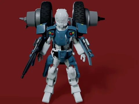 Robotech Veritech Cyclone VR-052 Battler Real-Time 3D Model