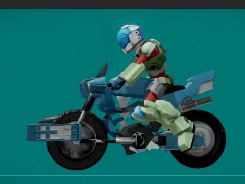 Robotech Veritech Cyclone VR-052 Battler Real-Time 3D Model