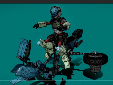 Robotech Veritech Cyclone VR-052 Battler Real-Time 3D Model