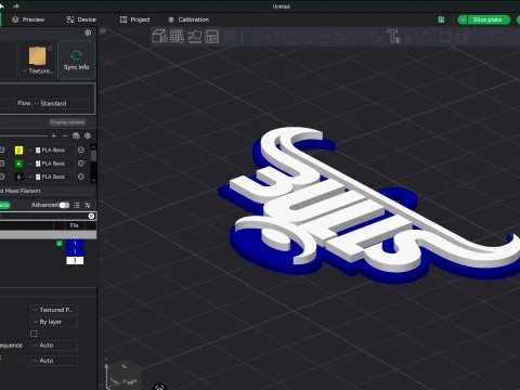 URC Bulls Color Printable keychain 3D Print Model