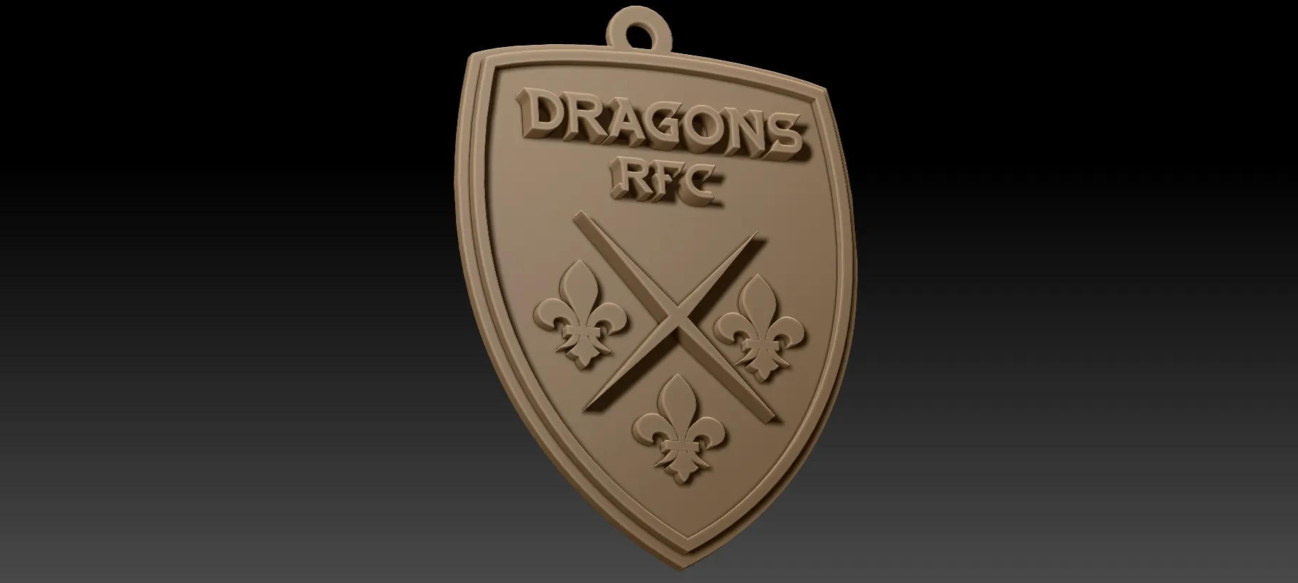 URC Dragons Color Printable keychain 3D Print Model .c4d .max .obj .3ds .fbx .stl .blend 