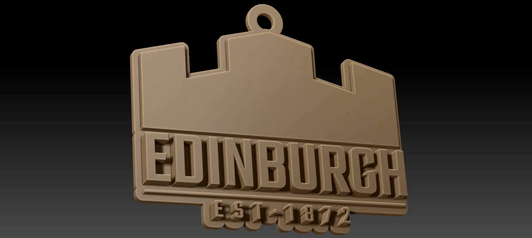 URC Edinburgh Color Printable keychain 3D Print Model .c4d .max .obj .3ds .fbx .stl .blend 