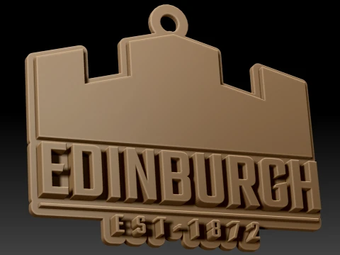 URC Edinburgh Color Printable keychain 3D Print Model