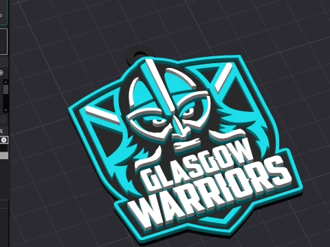 URC Glasgow Warriors Color Printable keychain 3D Print Model