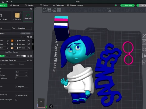 Sadness from Inside Out Color printable 3D Print Model