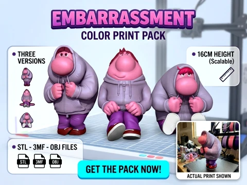 Embarrassment Color printable figure Pack 3D Print Model