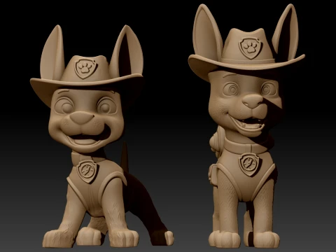 PAW Patrol Tracker 3D Printable Figure 3D Print Model
