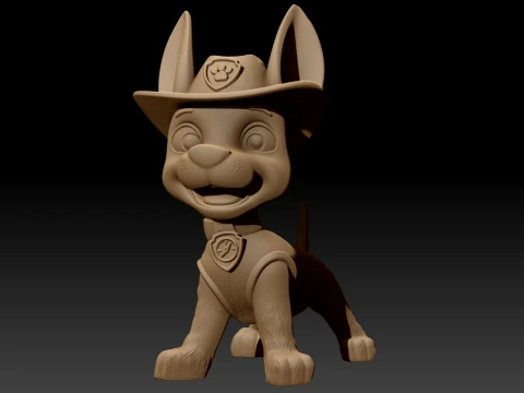 PAW Patrol Tracker 3D Printable Figure 3D Print Model