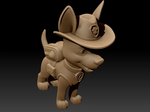 PAW Patrol Tracker 3D Printable Figure 3D Print Model