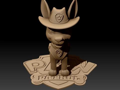 PAW Patrol Tracker 3D Printable Figure 3D Print Model