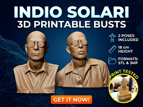 Indio Solari 3D Printable Busts 3D Print Model
