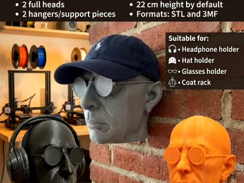 Indio Solari Head Hanger 3D Print Model