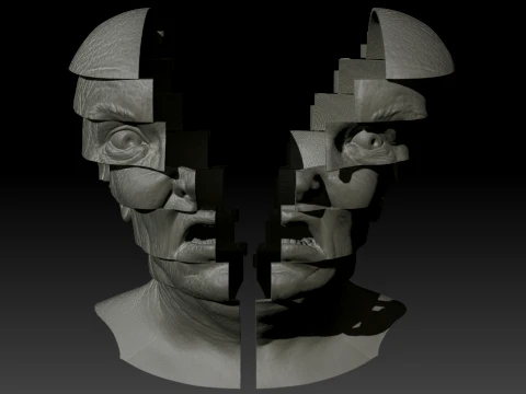 Total Recall 1990 Lady Mars Head Full Size 3D Print Model