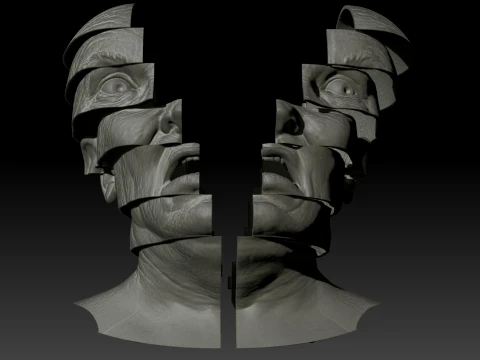 Total Recall 1990 Lady Mars Head Full Size 3D Print Model