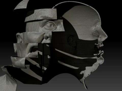Total Recall 1990 Lady Mars Head Full Size 3D Print Model