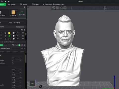 Ricardo Iorio 3D Printable Bust 3D Print Model
