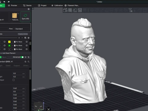 Ricardo Iorio 3D Printable Bust 3D Print Model