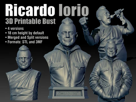 Ricardo Iorio 3D Printable Bust 3D Print Model