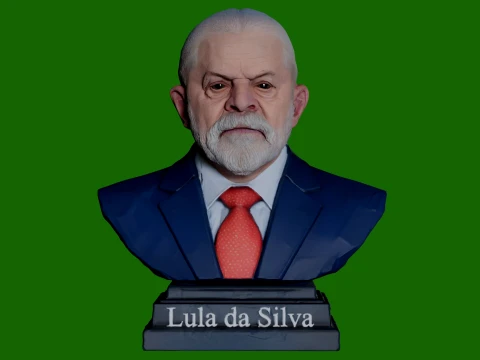 Lula da Silva Renderable Bust 3D Модель