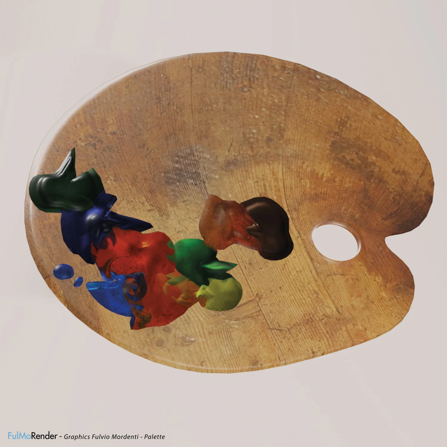 tavolozza Modello 3D .c4d .max .obj .3ds .fbx .stl .blend 